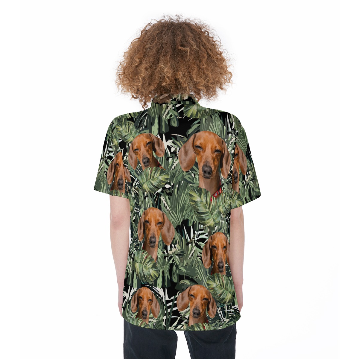 Dachshund Tropical Women's Hawaiian Shirt