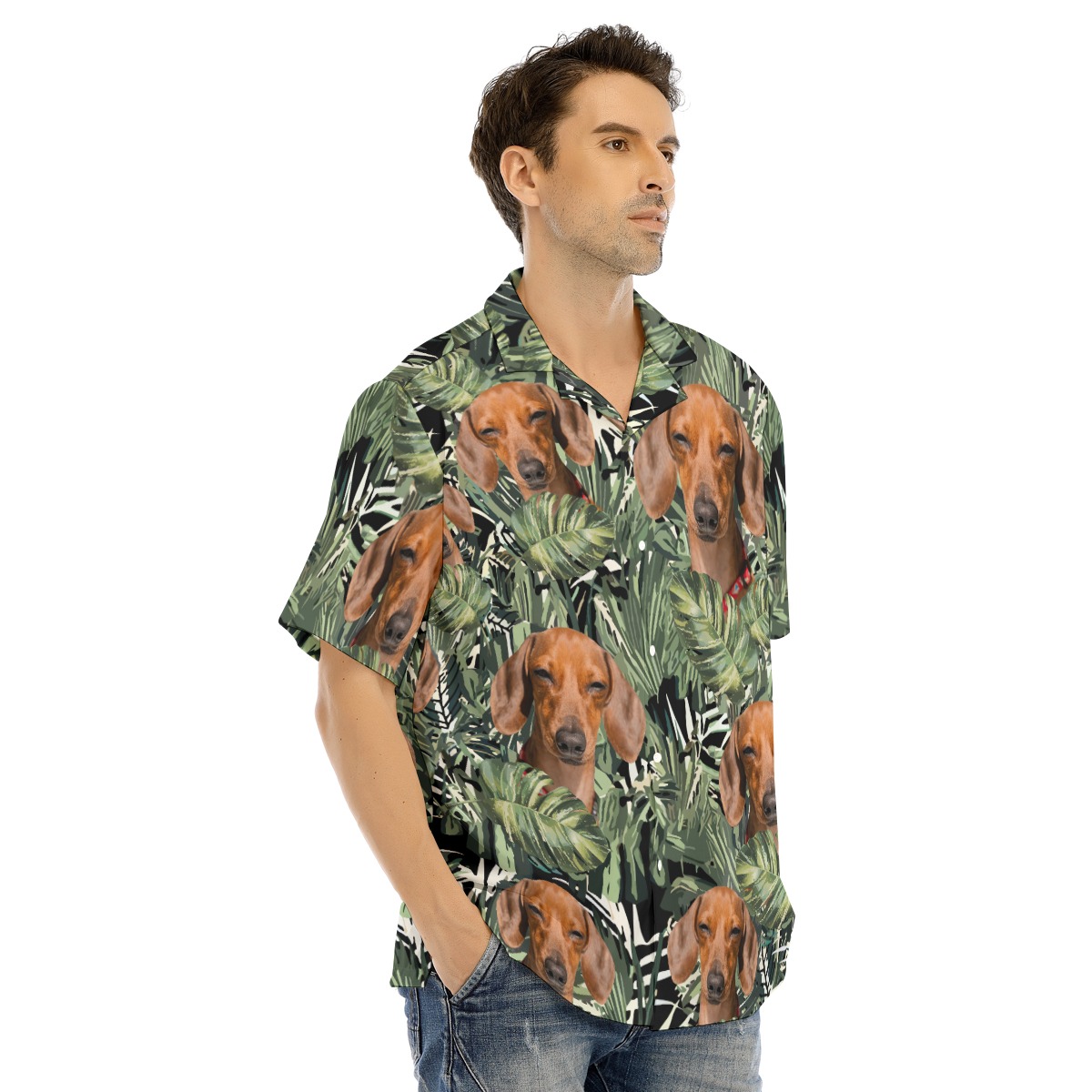 Tropical Dachshund Hawaiian Shirt For Men