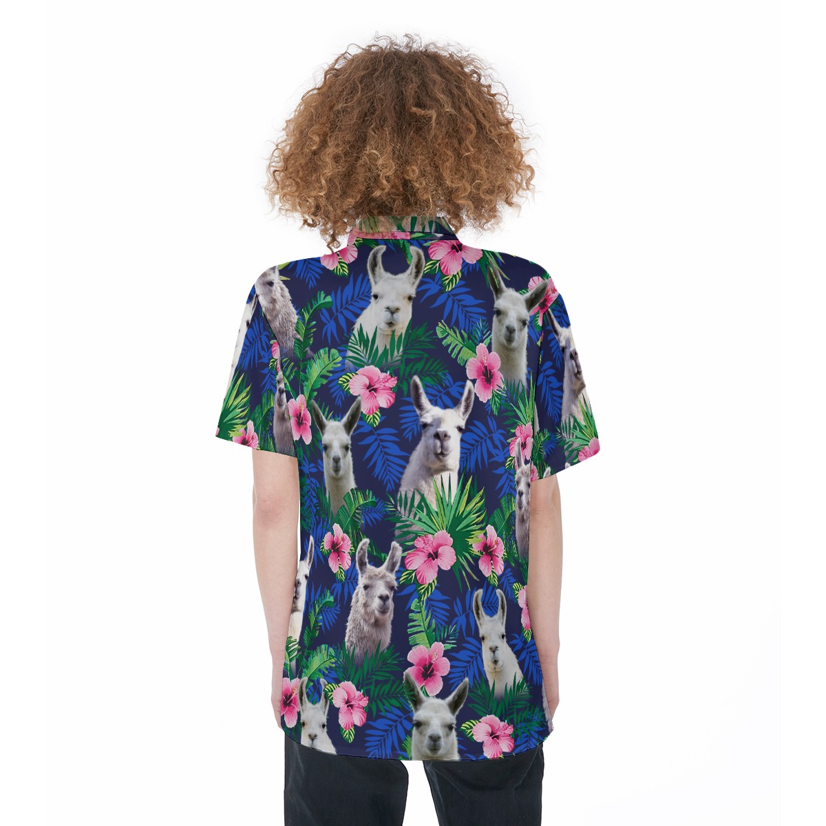 Tropical Llama Hawaiian Shirt | Floral Women's Hawaiian Shirt