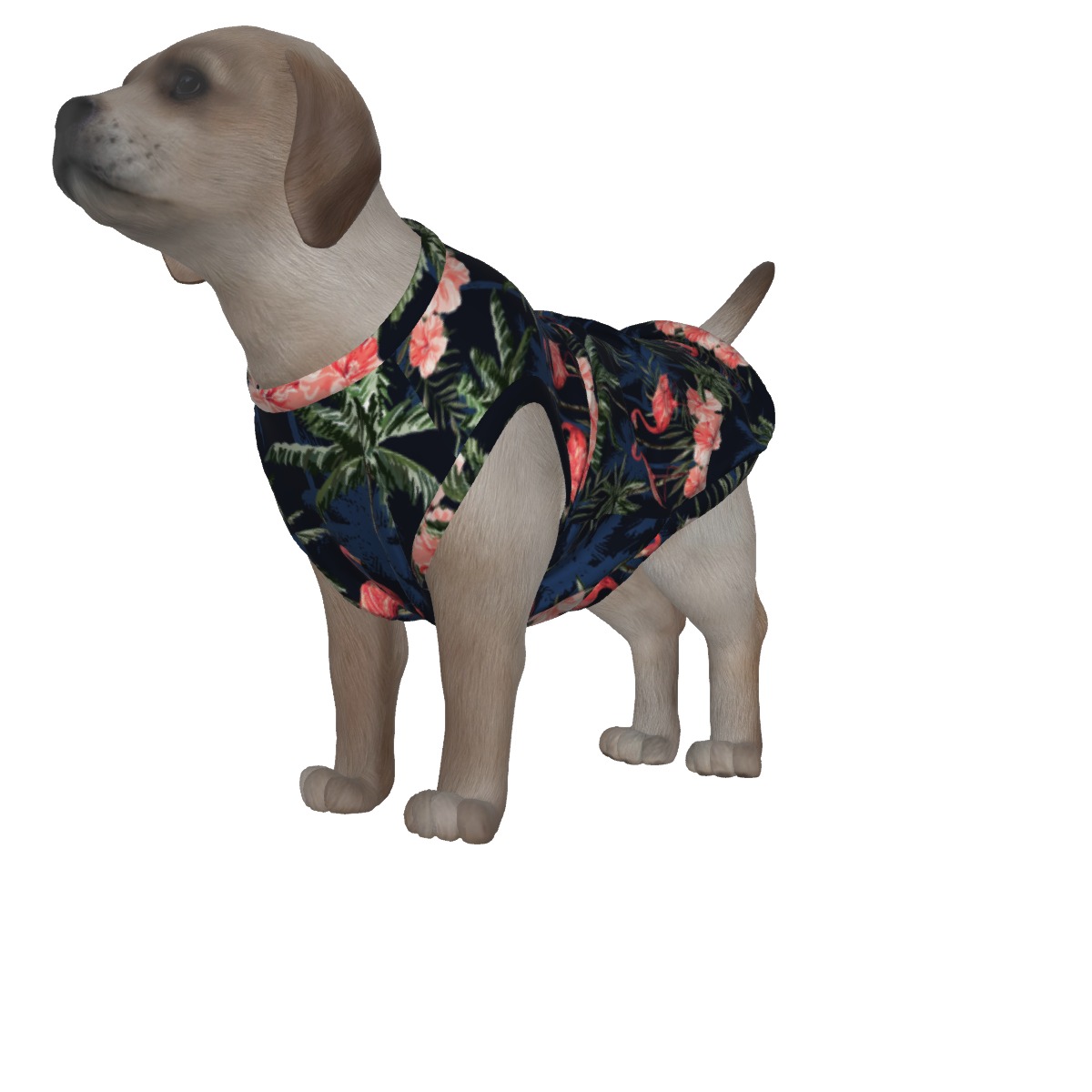 Matching Flamingo Tropical Tank Top For Dogs