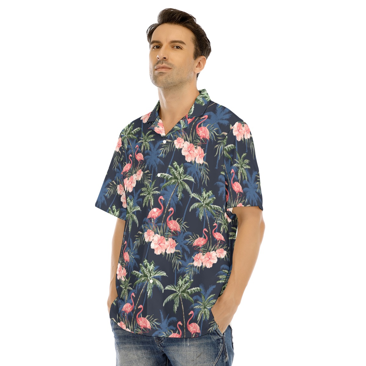 Men's Flamingo Hawaiian Shirt