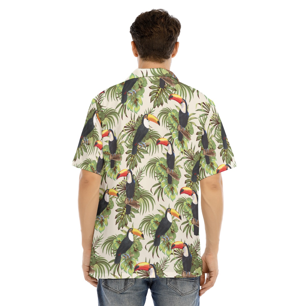 Men's Toucan Print Hawaiian Shirt | Tropical Toucan Aloha Shirt