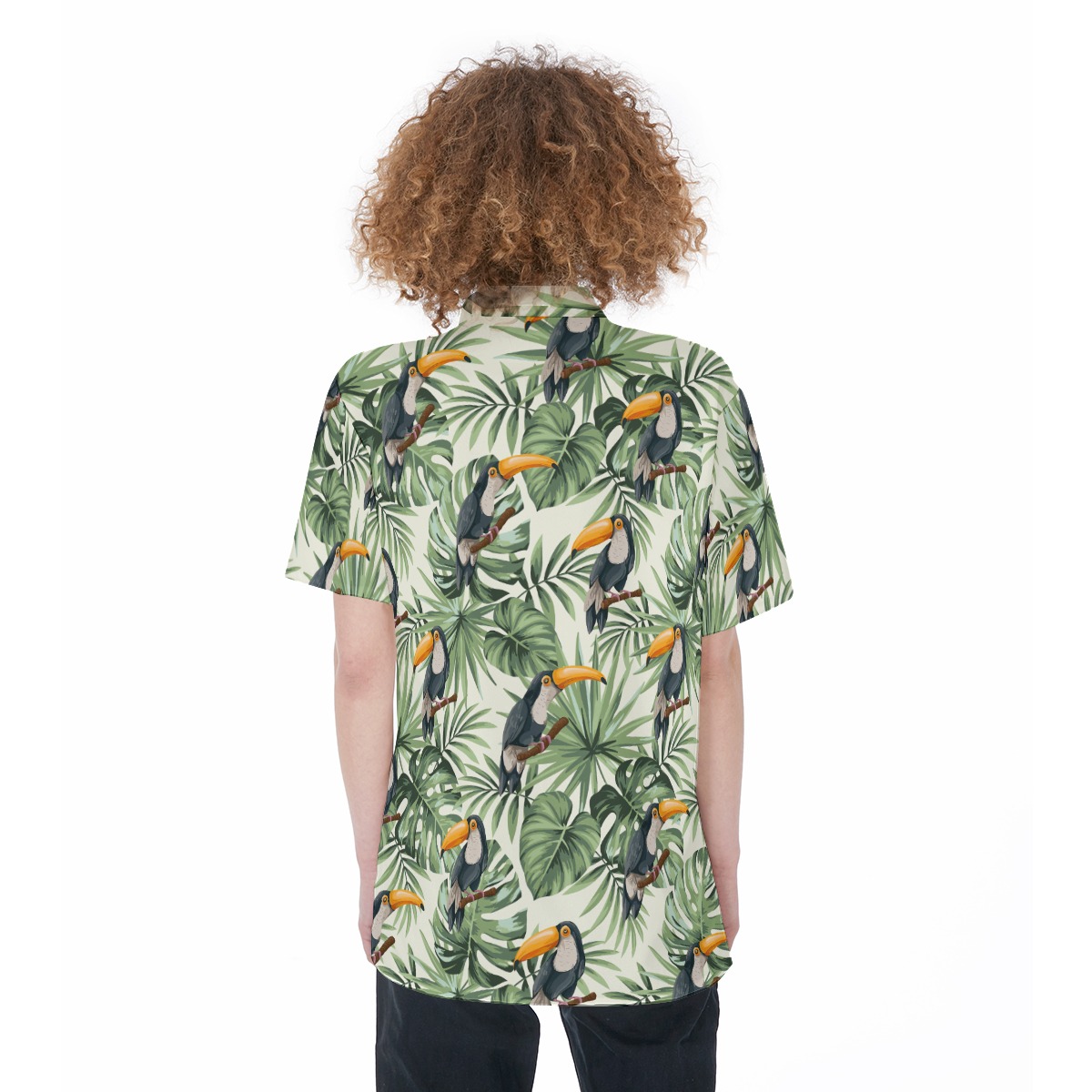Tropical Toucan Short Sleeve Hawaiian Shirt For Women