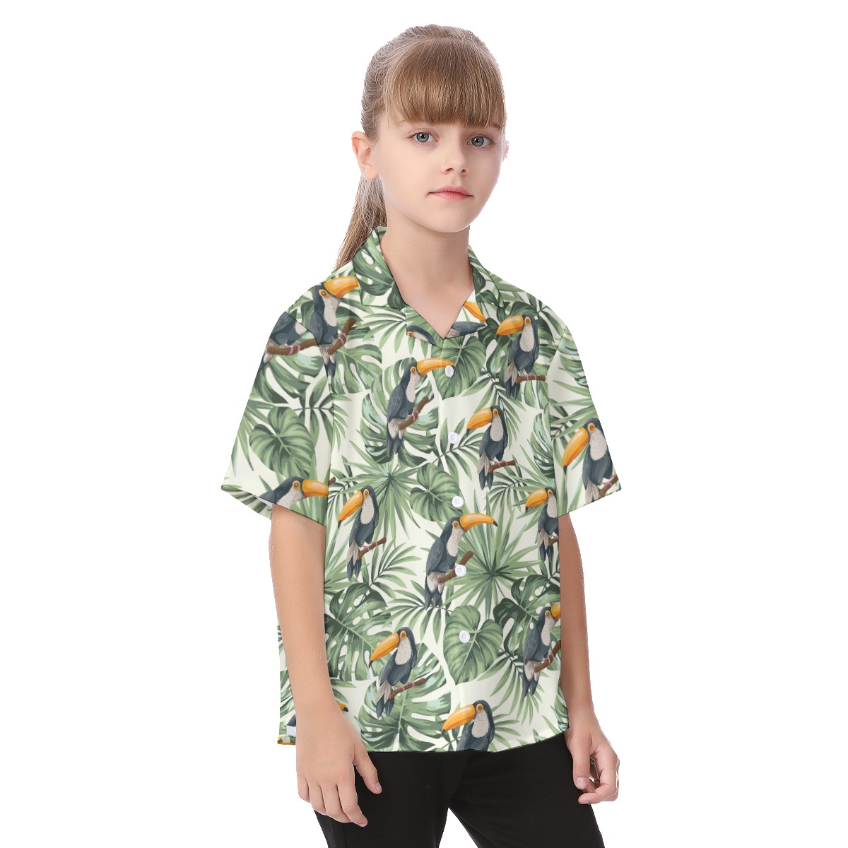 Toucan Aloha Shirt For Kids