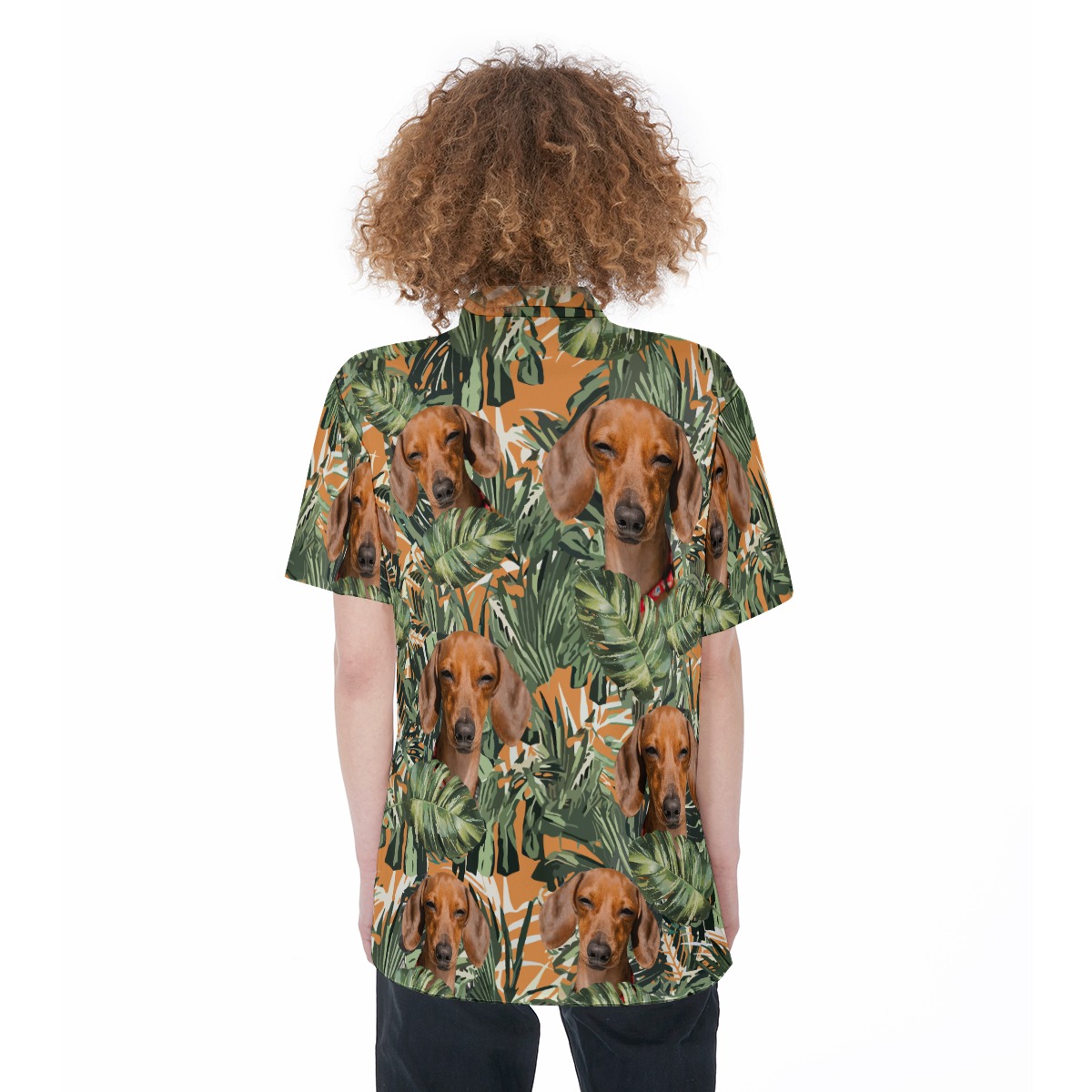 Tropical Dachshund Hawaii Shirt For Women