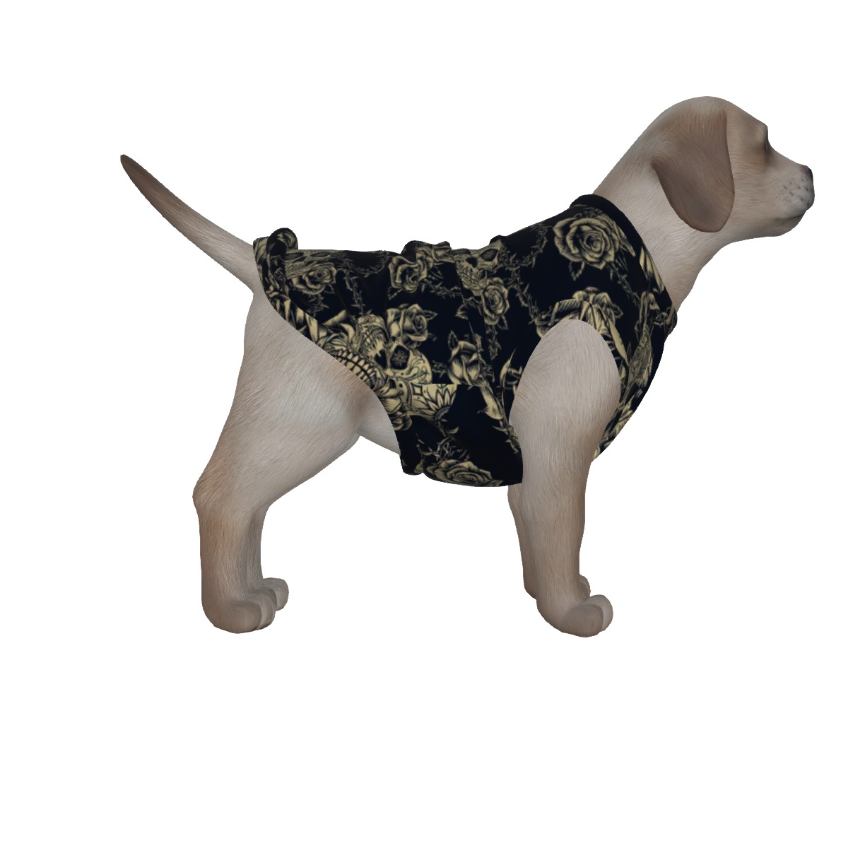 Skull Floral Hawaiian Shirt For Dogs