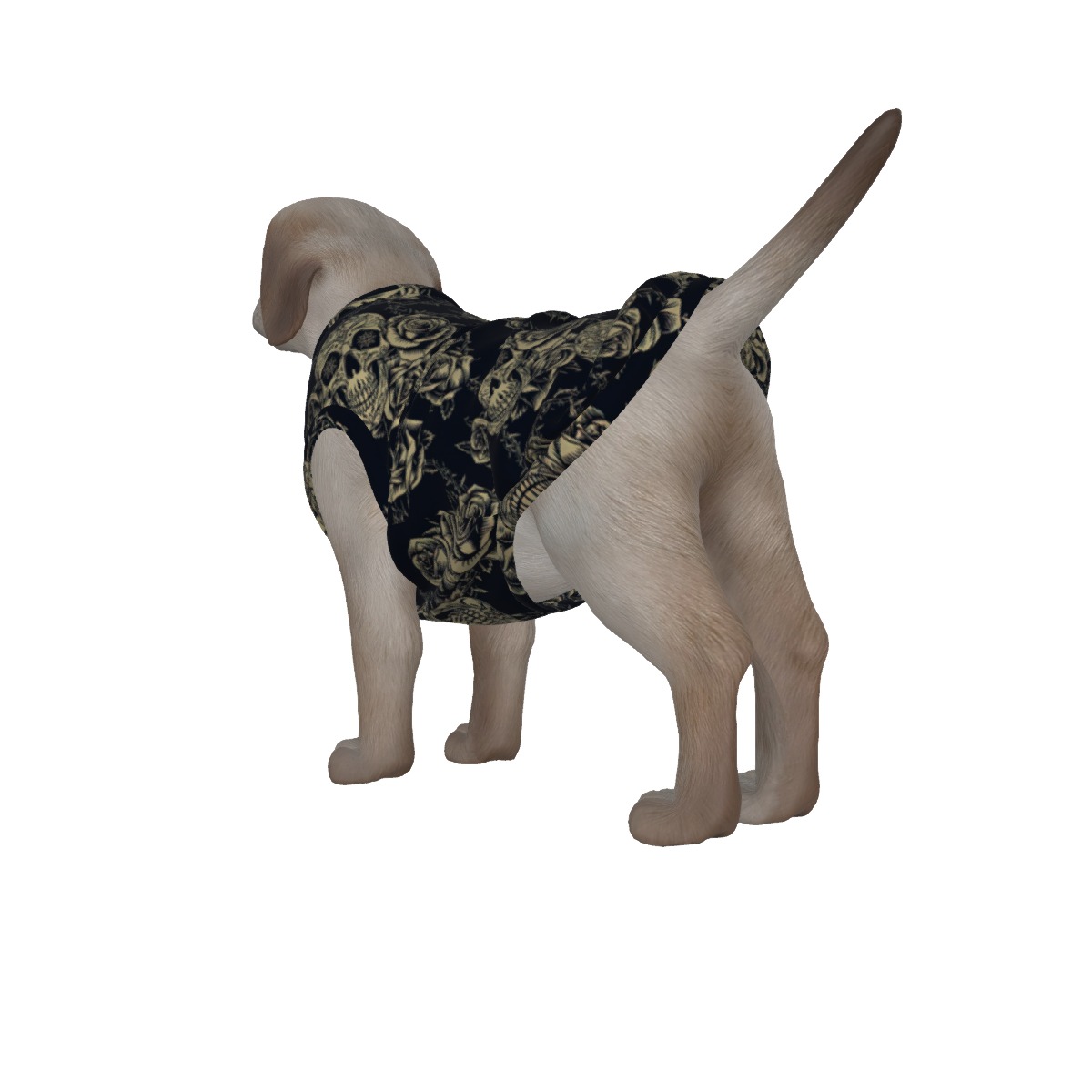 Skull Floral Hawaiian Shirt For Dogs