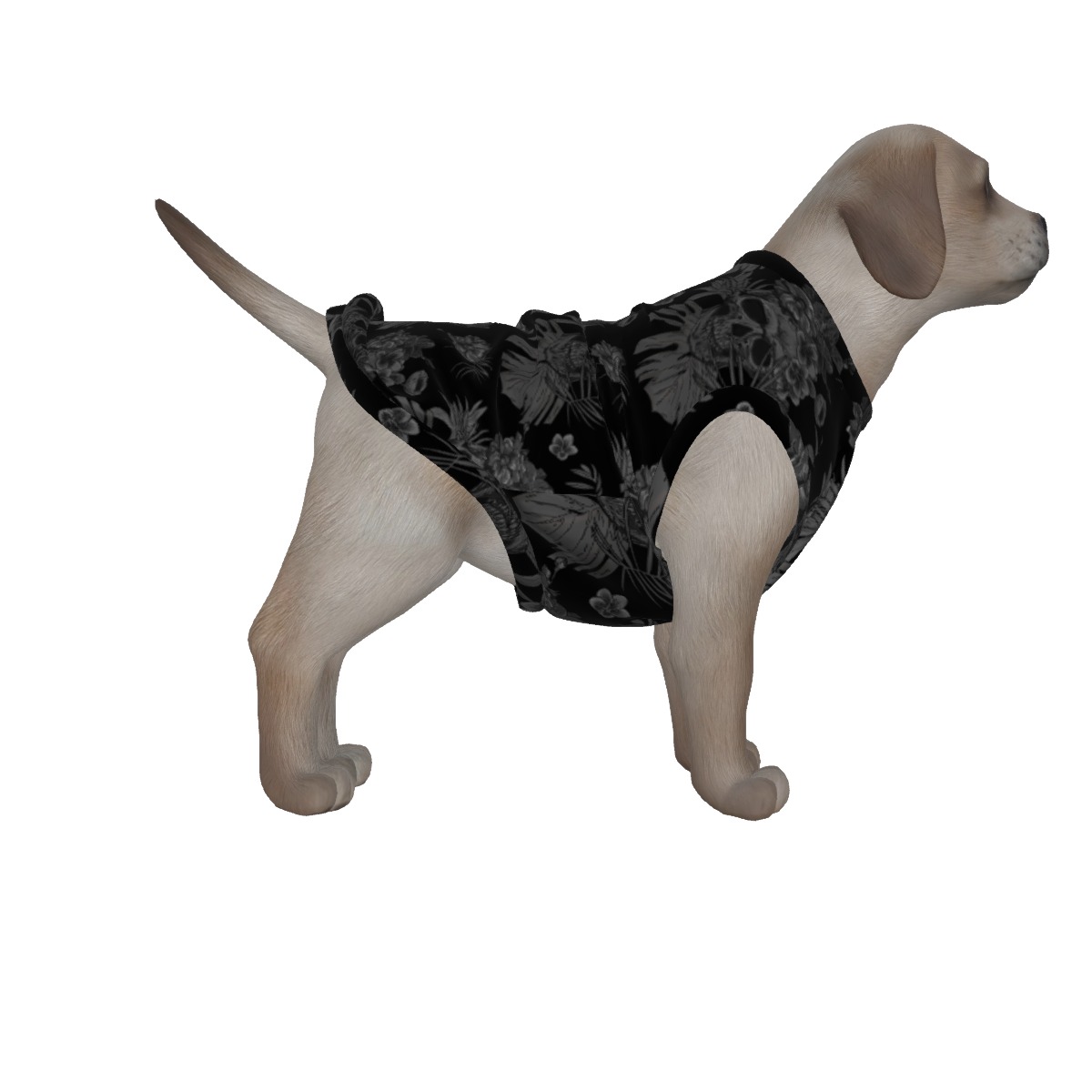 Black Skull Hawaiian Shirt For Dog