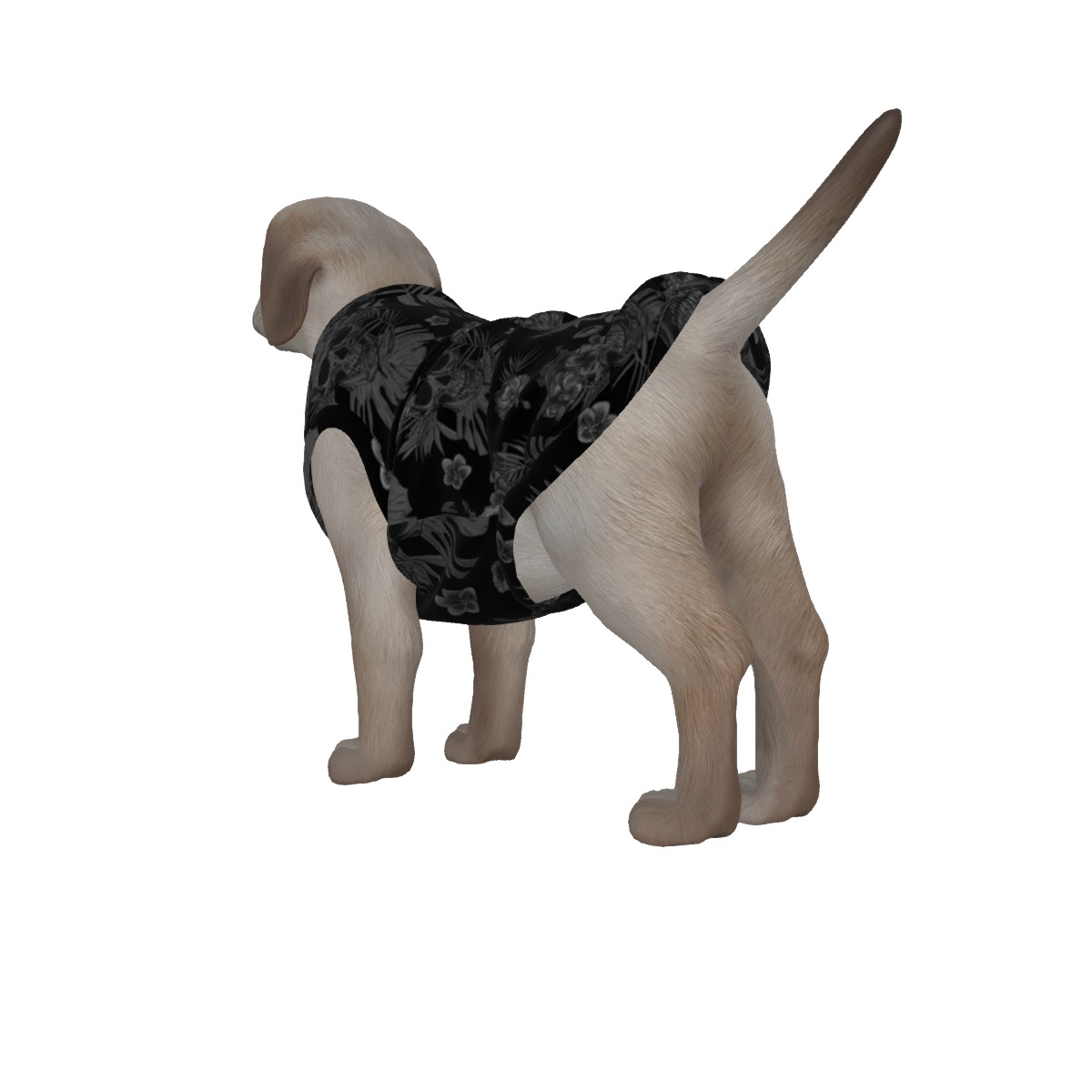 Black Skull Hawaiian Shirt For Dog