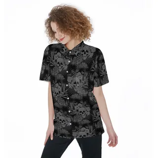 Goth Hawaiian Shirt For Women
