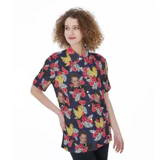 Hot Doggie Twitter Elon Musk Tropical Shirt With Button Up