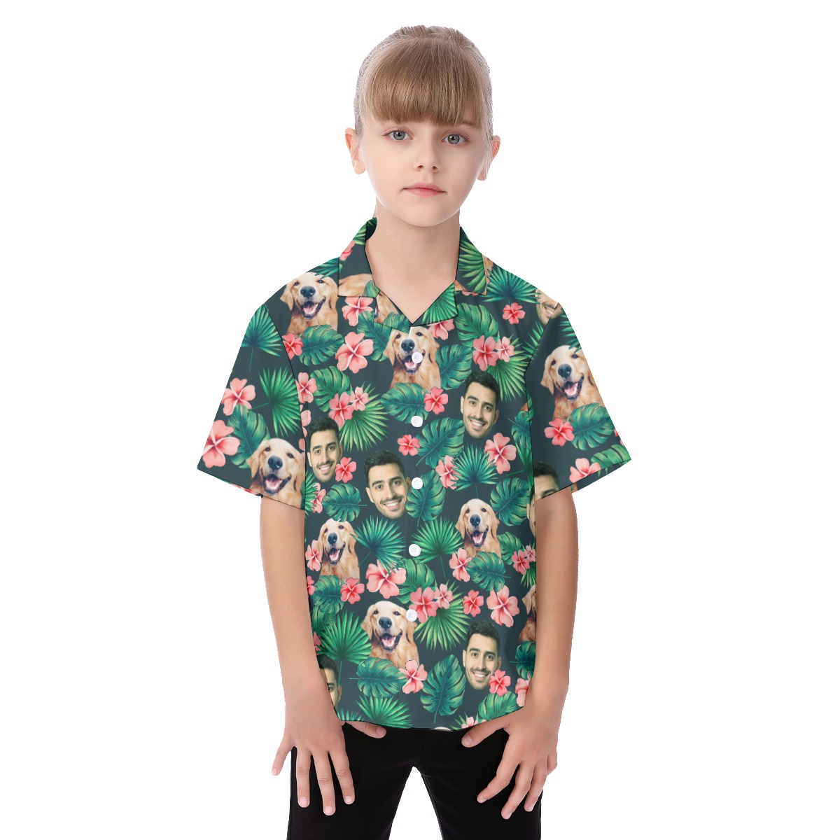 Unique Personalized Tropical Hawaiian Shirt With Face | Best Summer Outfits For Kids - variant image 1
