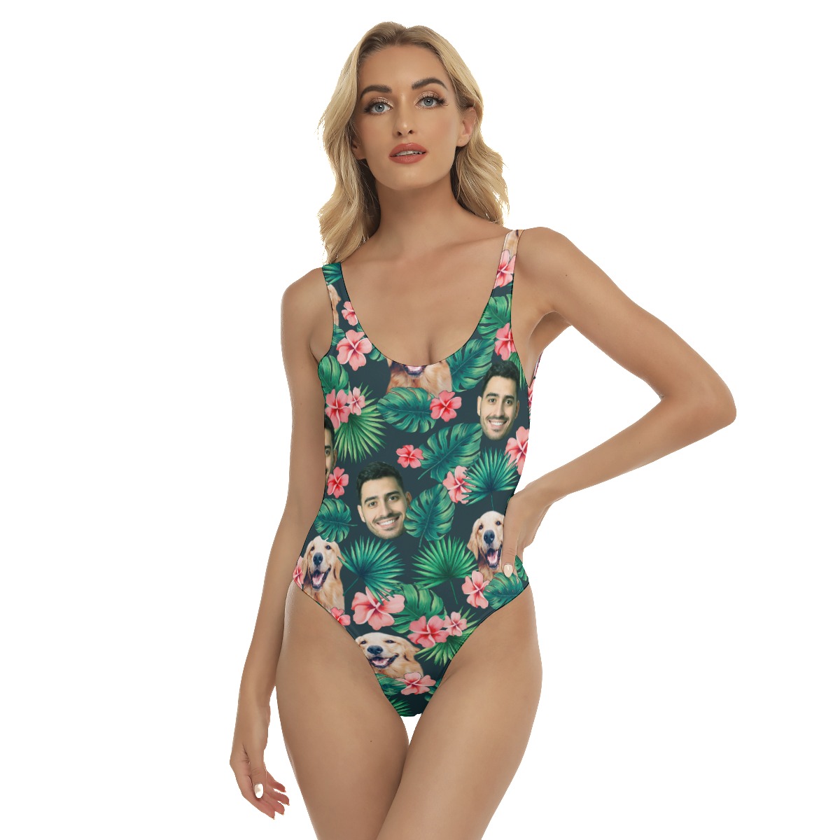 Custom Face Tropical Hawaiian Shirt For Women - variant image 1