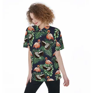 Best Pink Flamingo Coconut Aloha Shirt For Women