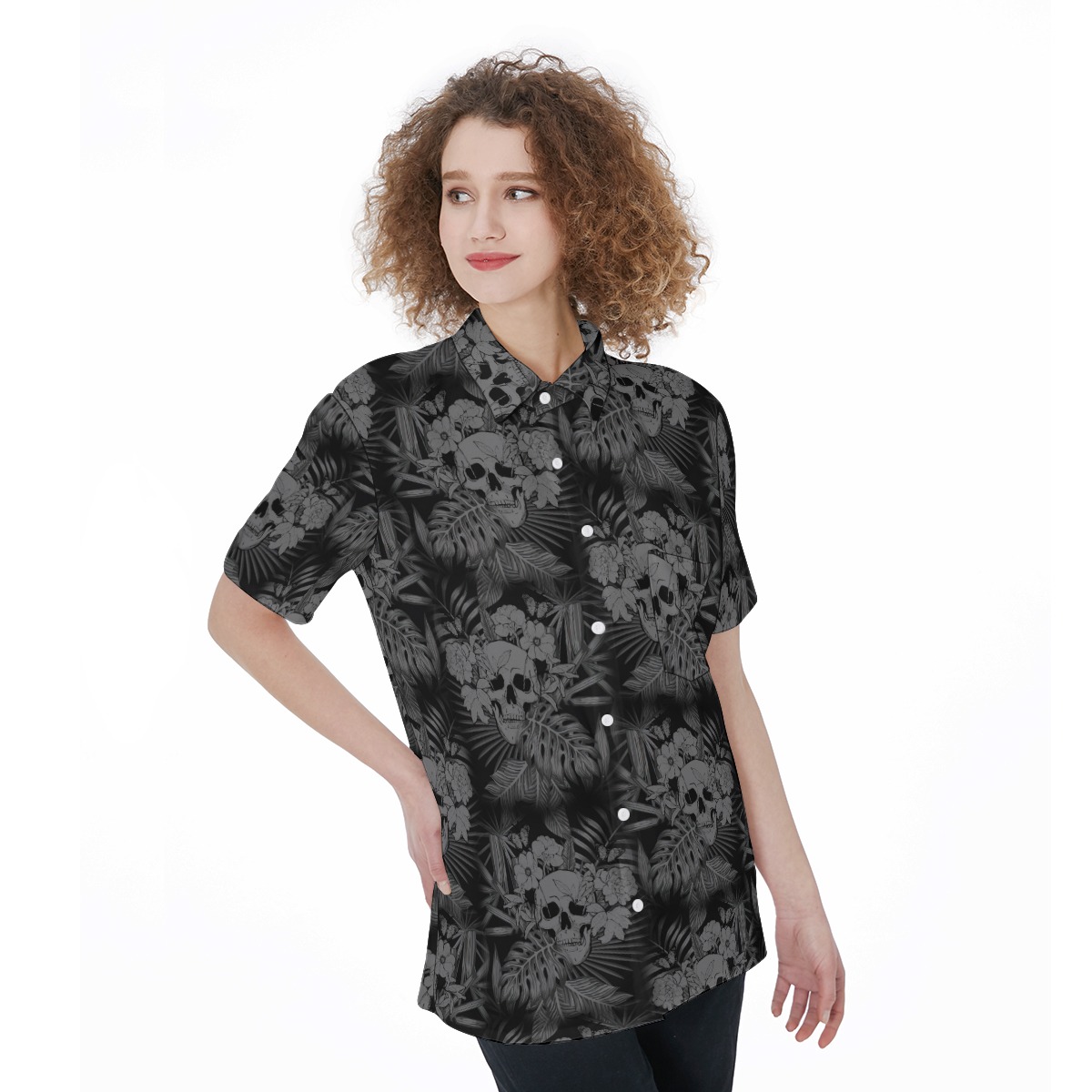 Goth Hawaiian Shirt For Women