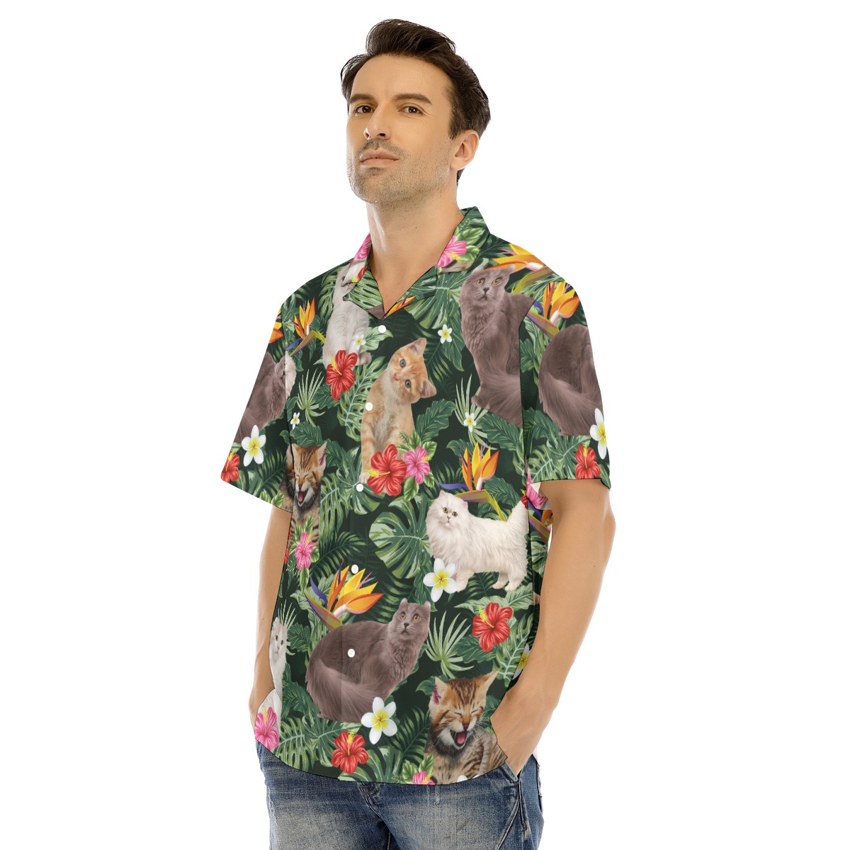 Cat Hawaiian Shirt For Men | Funny Hawaiian Shirt