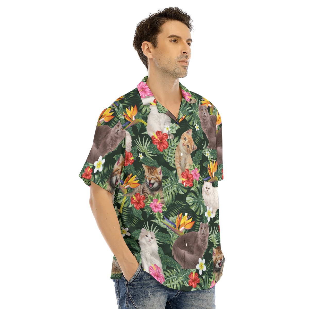 Cat Hawaiian Shirt For Men | Funny Hawaiian Shirt