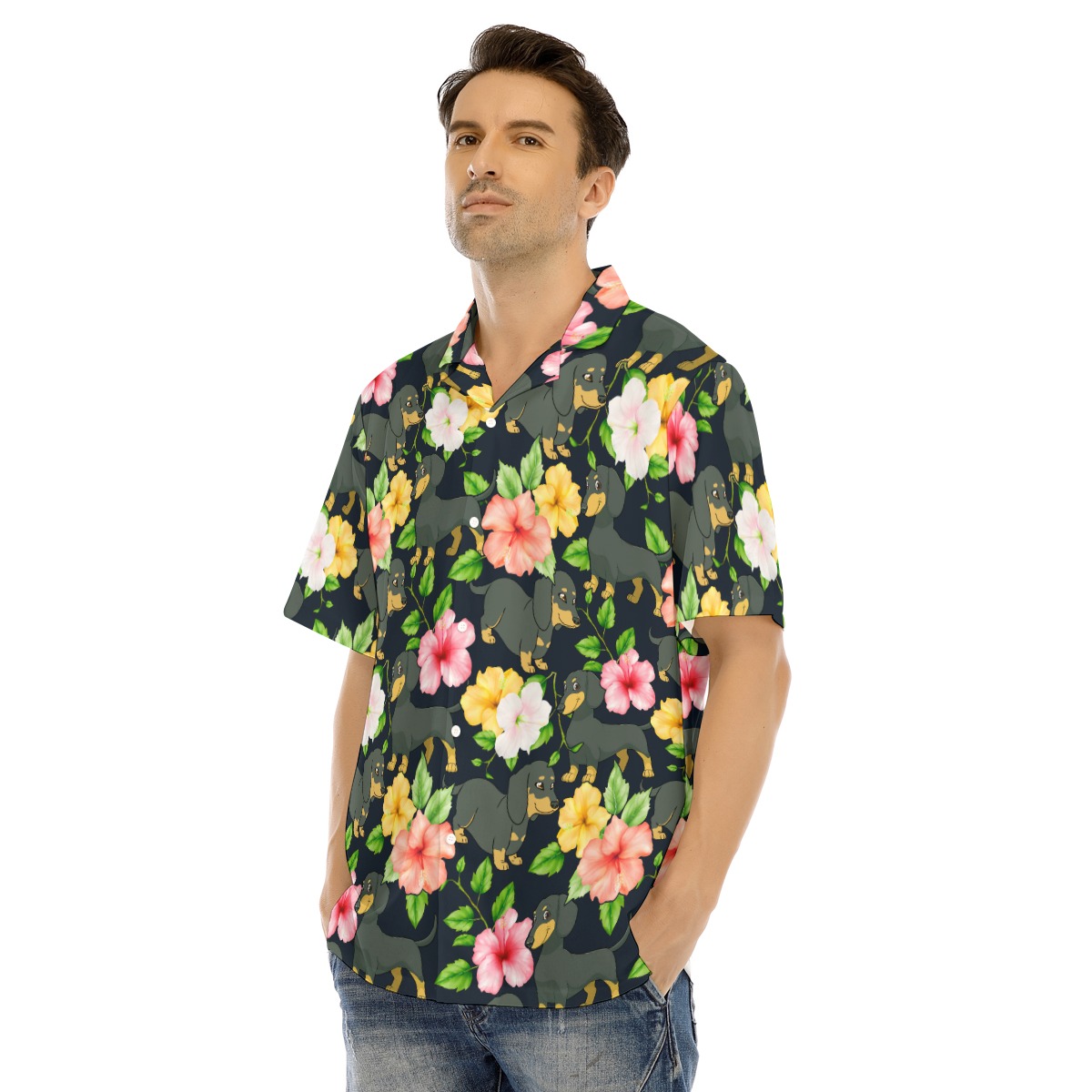Dachshund Hawaiian Shirt For Men