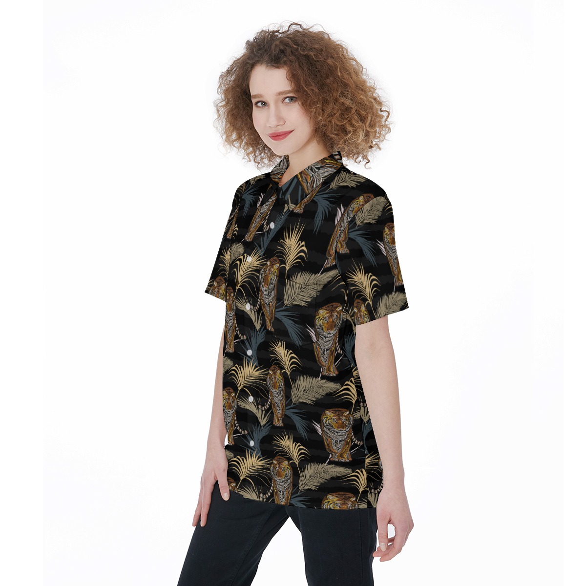 Tropical Tiger Shirt For Women | Matching Hawaiian Outfit For Summer
