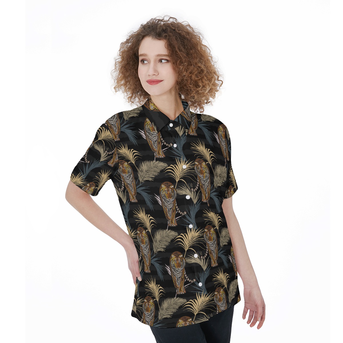 Tropical Tiger Shirt For Women | Matching Hawaiian Outfit For Summer
