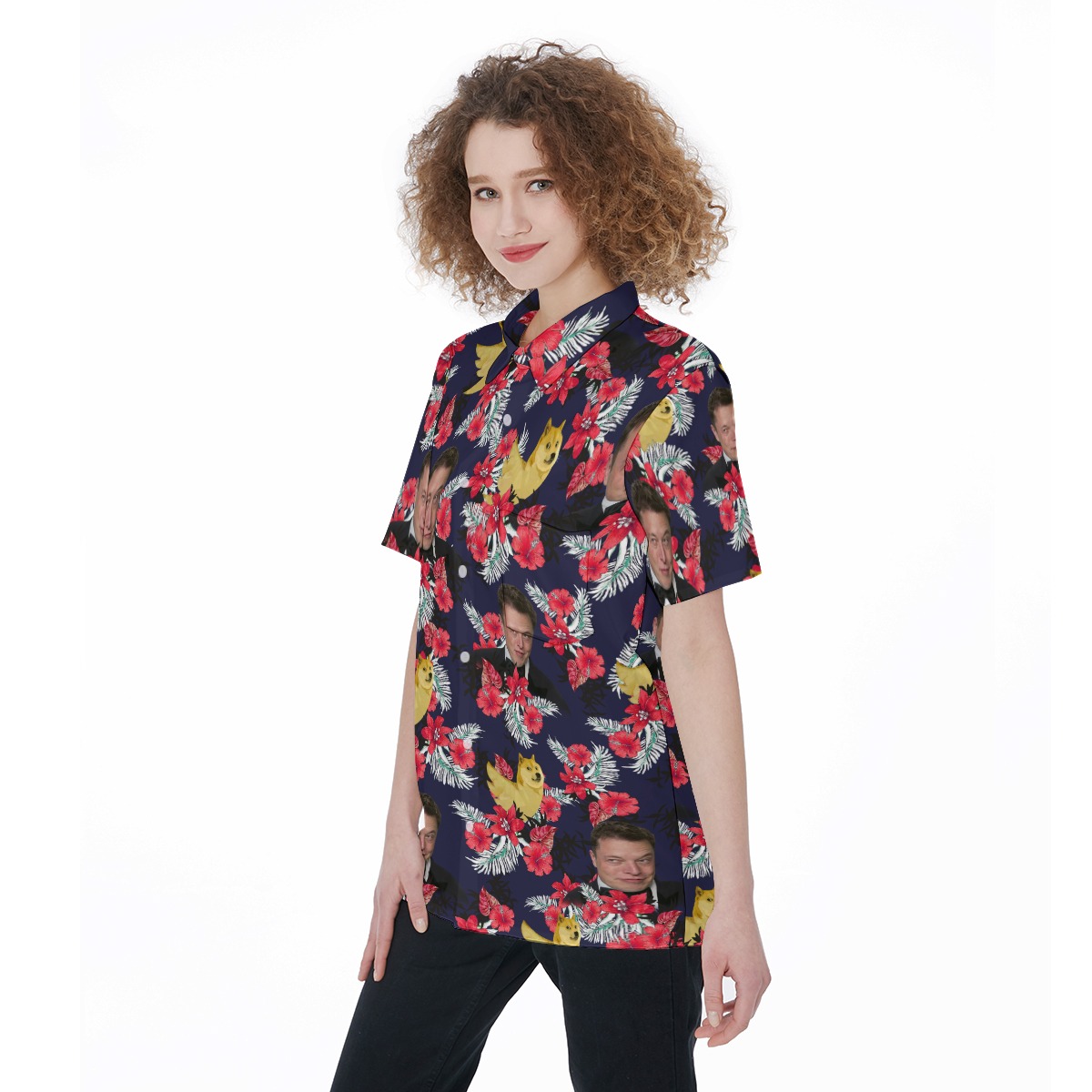 Hot Doggie Twitter Elon Musk Tropical Shirt With Button Up