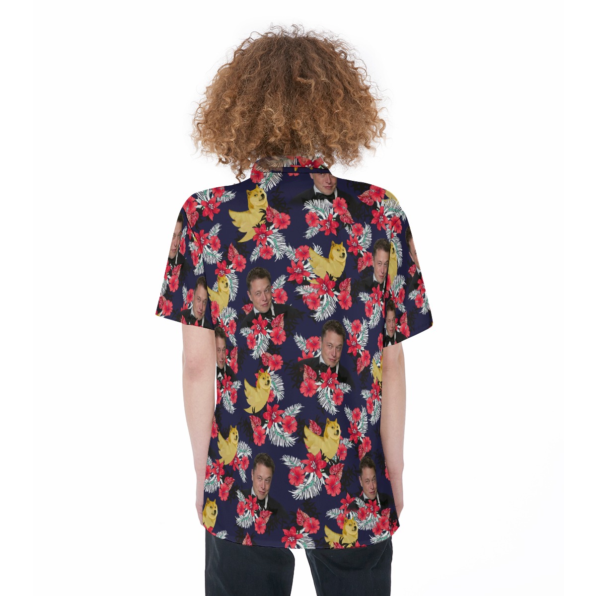 Hot Doggie Twitter Elon Musk Tropical Shirt With Button Up