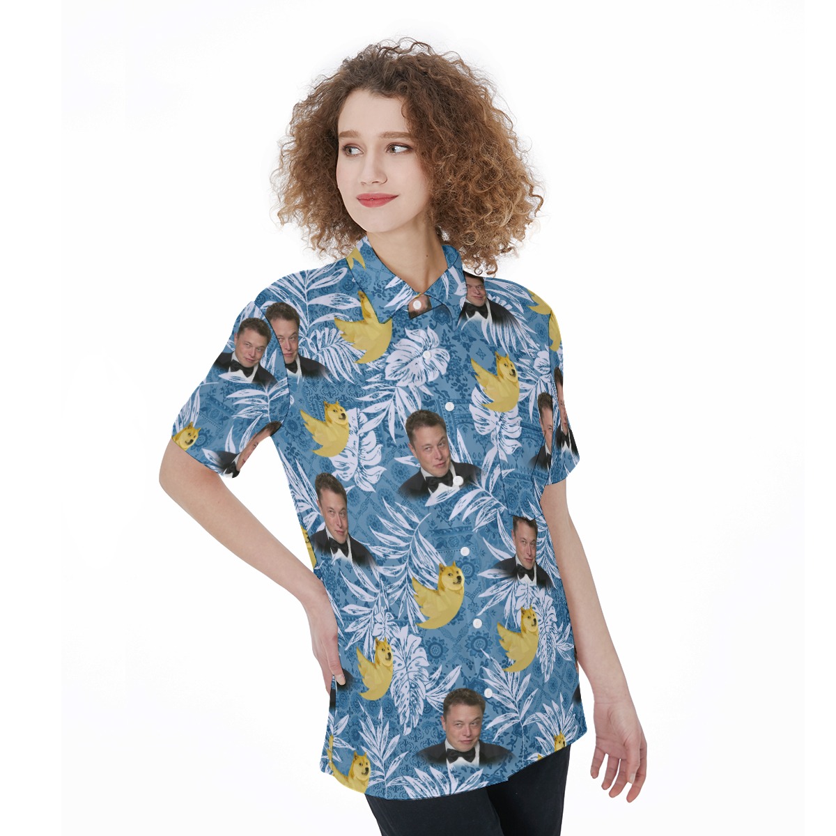 Funny Elon Musk Doggie Twitter Hawaiian Shirt
