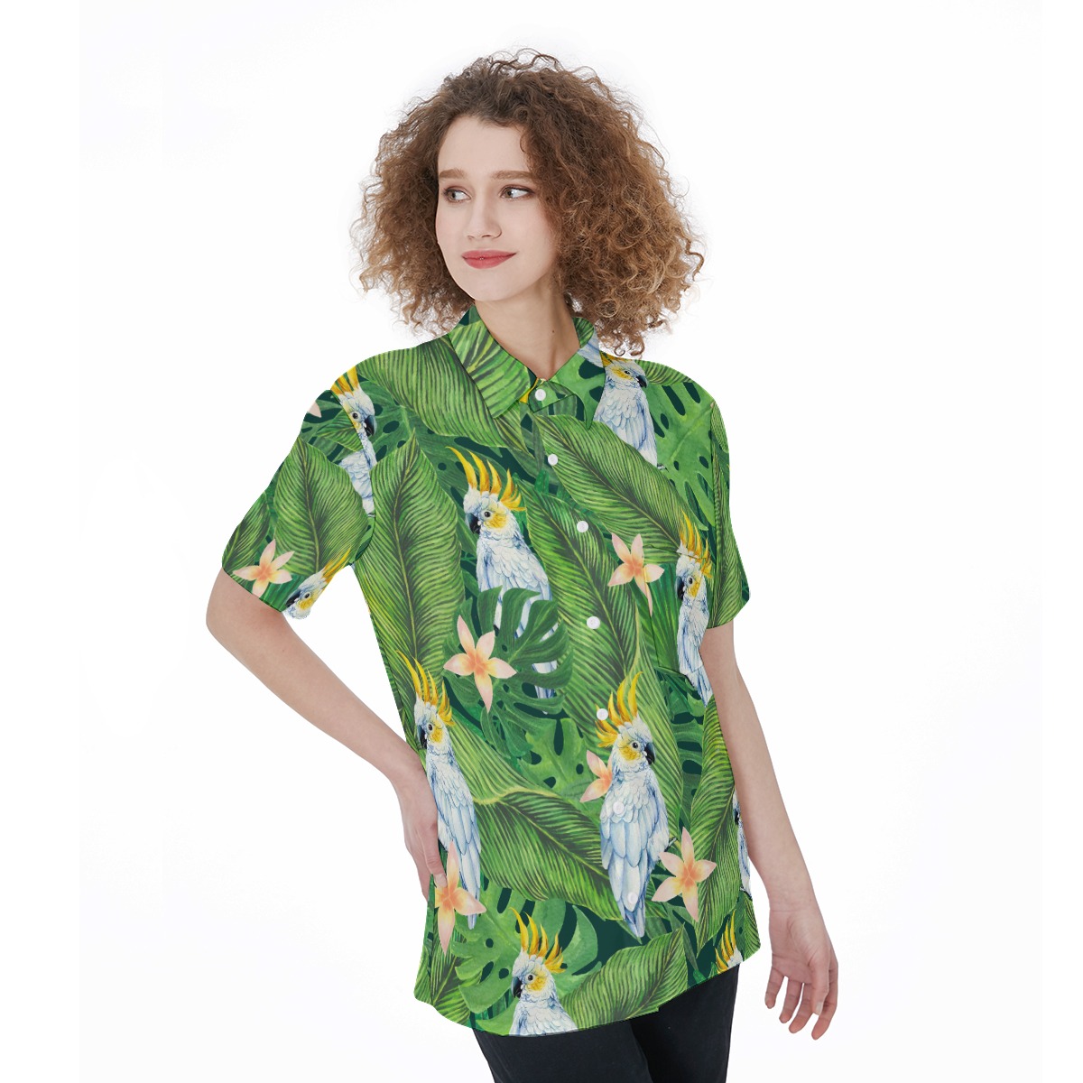 Parrot Aloha Shirt For Women