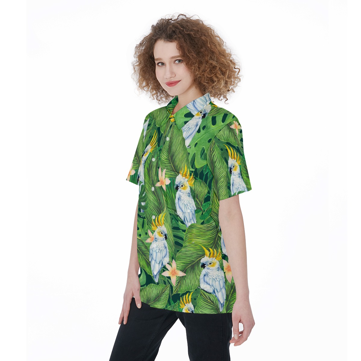 Parrot Aloha Shirt For Women