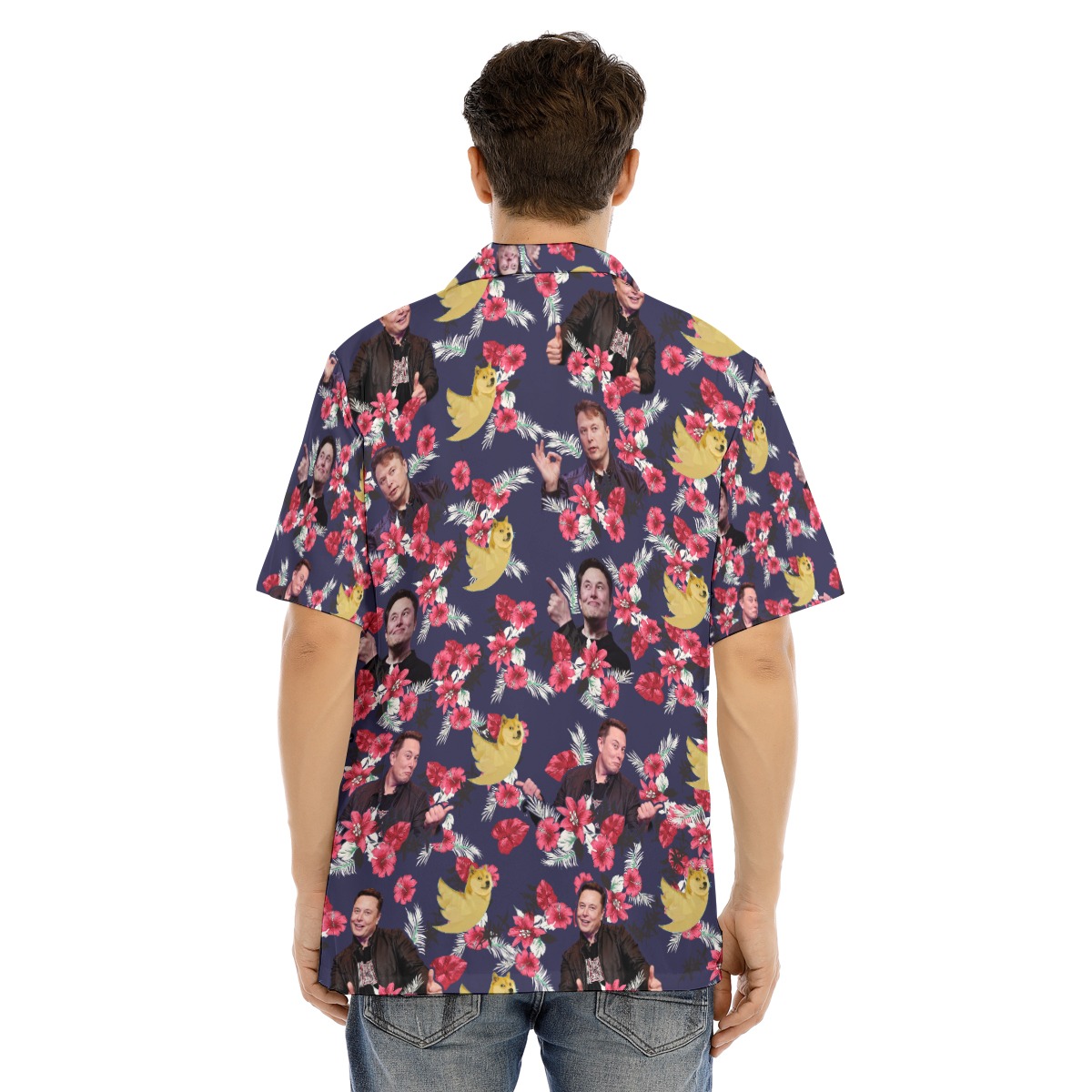 Funny Dogecoin Twitter Elon Musk Hawaiian Shirt