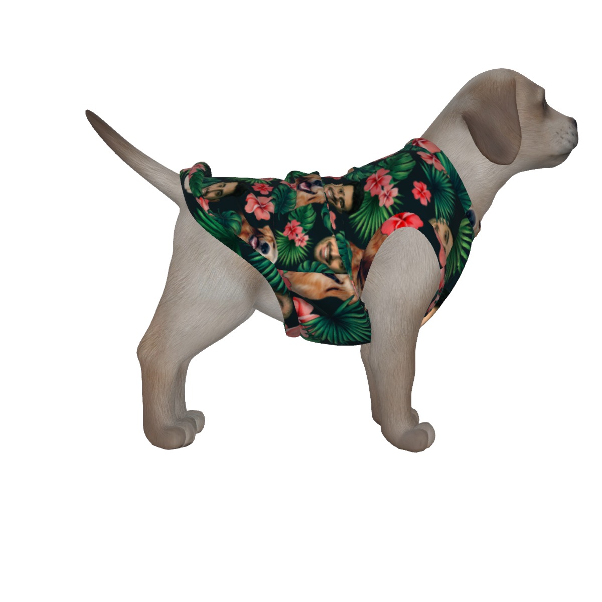 Custom Face Hawaiian Dog Shirt Matching With Owner