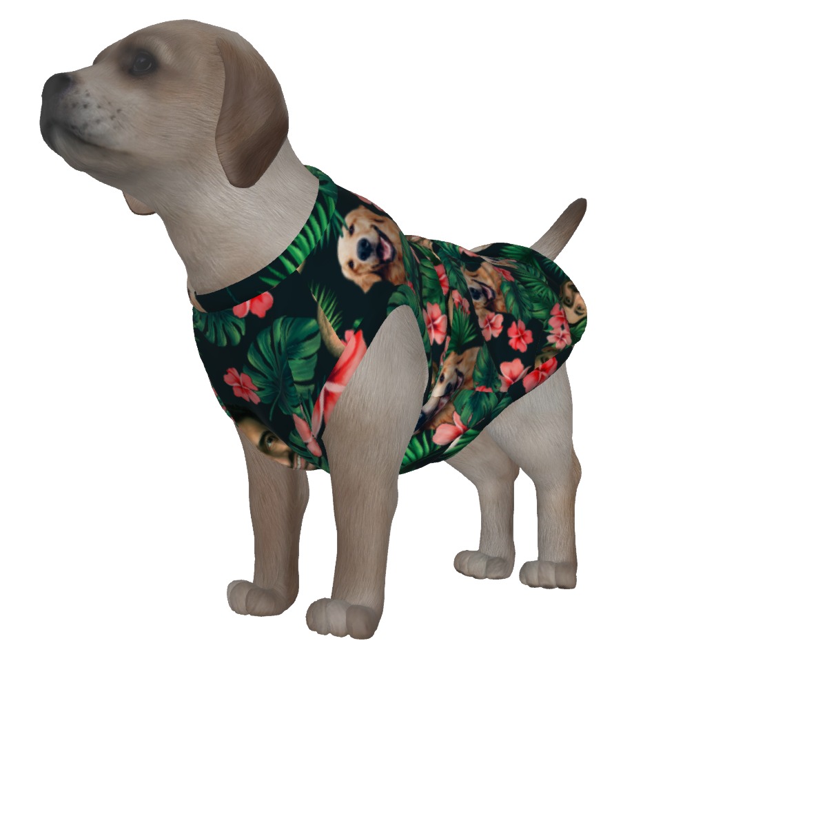 Custom Face Hawaiian Dog Shirt Matching With Owner