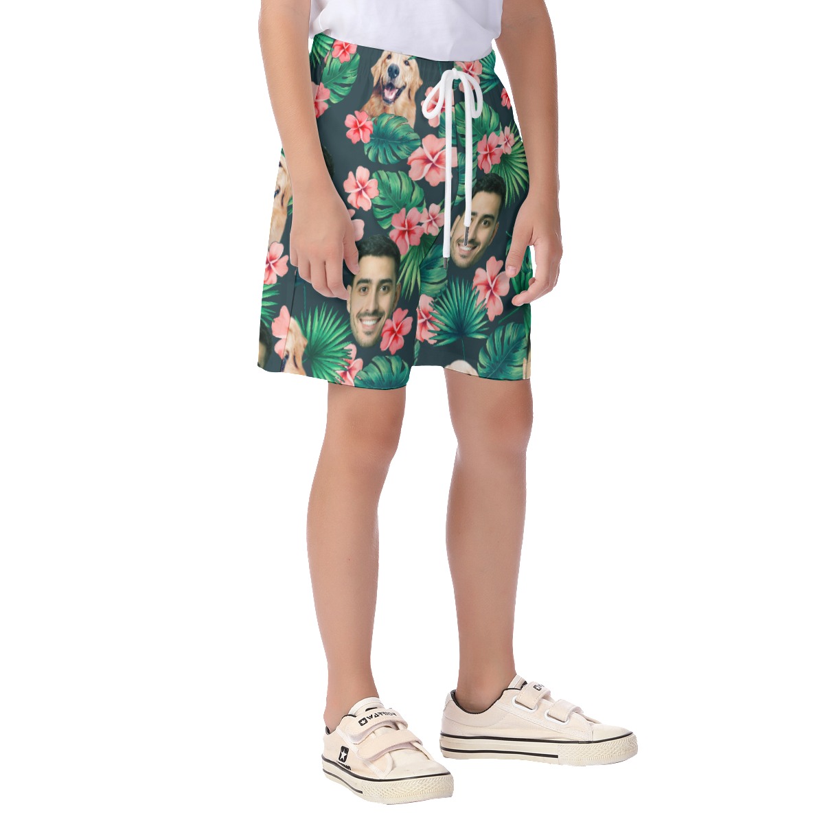 Funny Custom Face Summer Swim Shorts For Boys