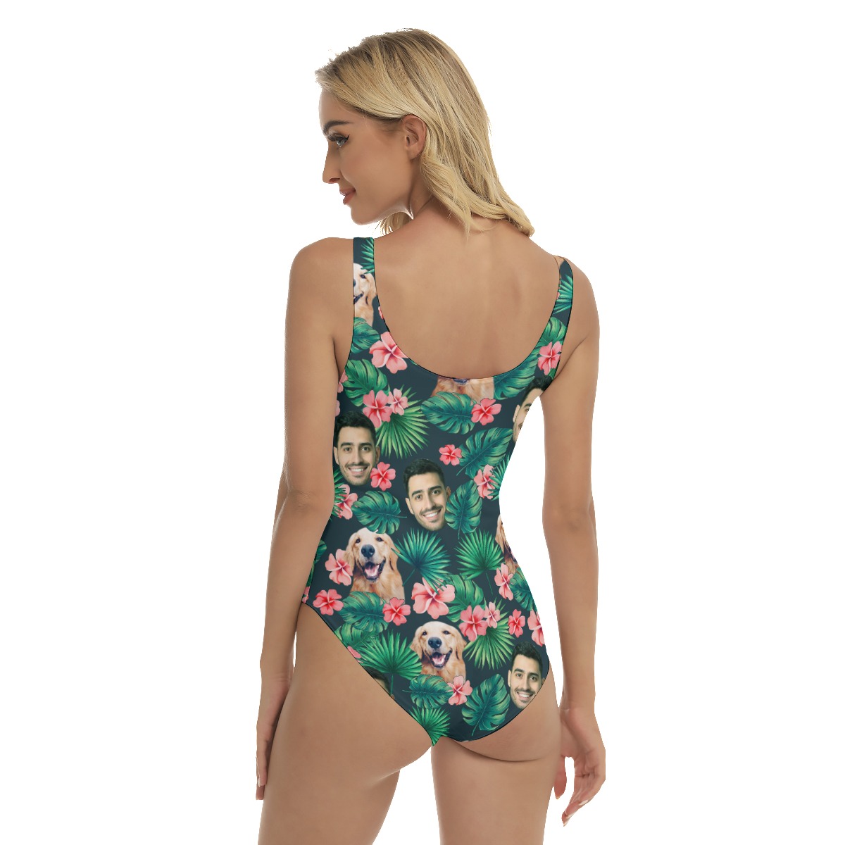 Custom Face Tropical Hawaiian Shirt For Women
