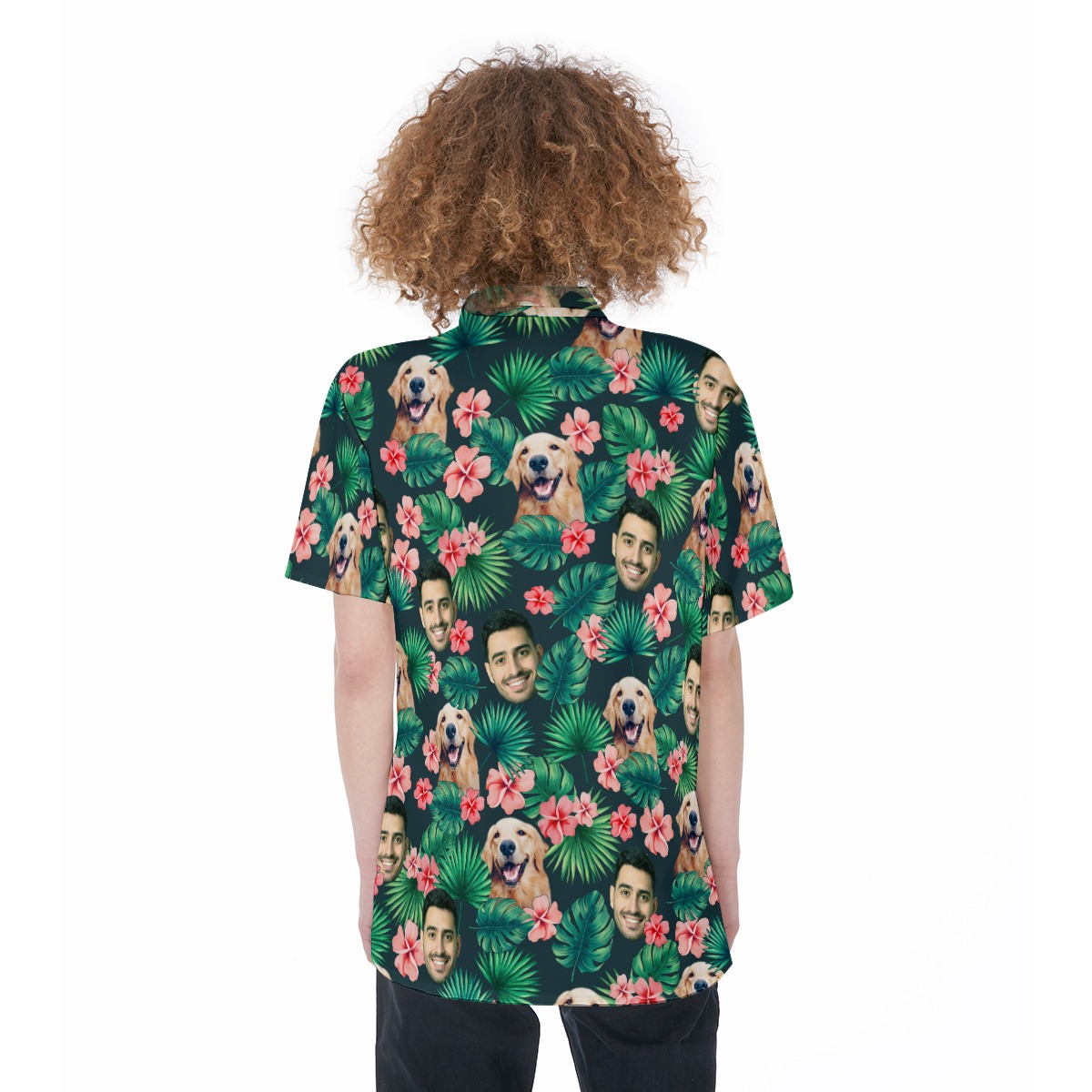 Custom Face Aloha Women Shirts With Pockets | Personalized Beach Party Shirt
