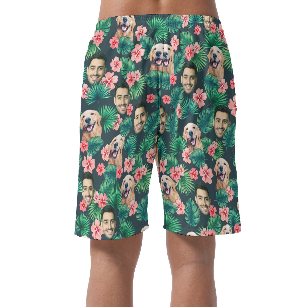 Custom Face Hawaiian Swim Trucks | Tropical Hawaiian Men Shorts With Custom Face