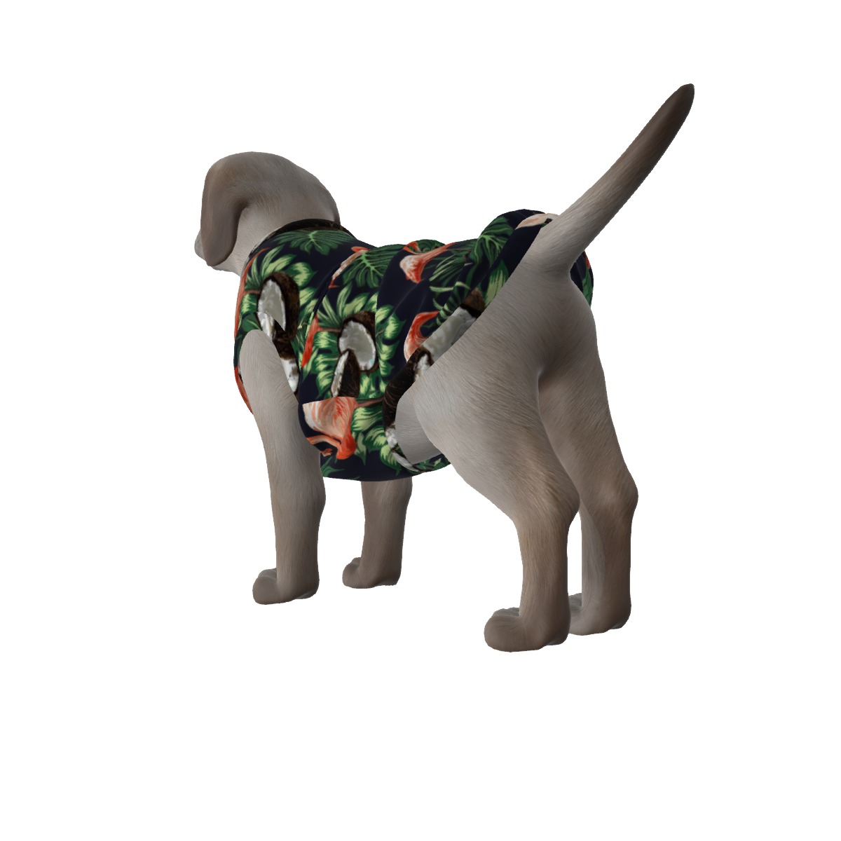 Flamingo And Coconut Aloha Matching Shirt For Dogs