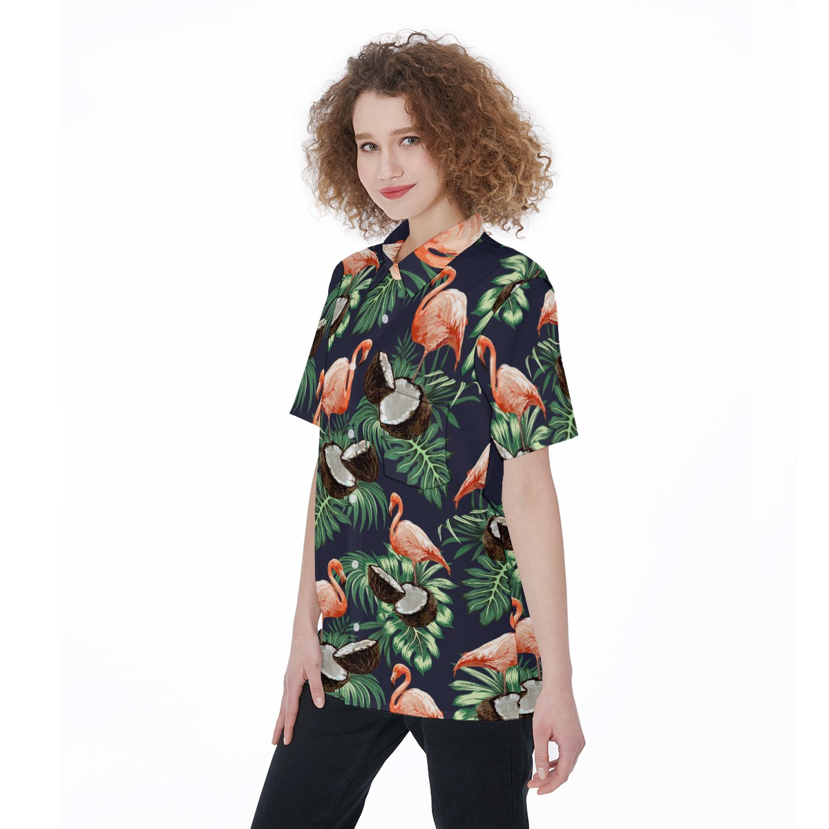 Best Pink Flamingo Coconut Aloha Shirt For Women