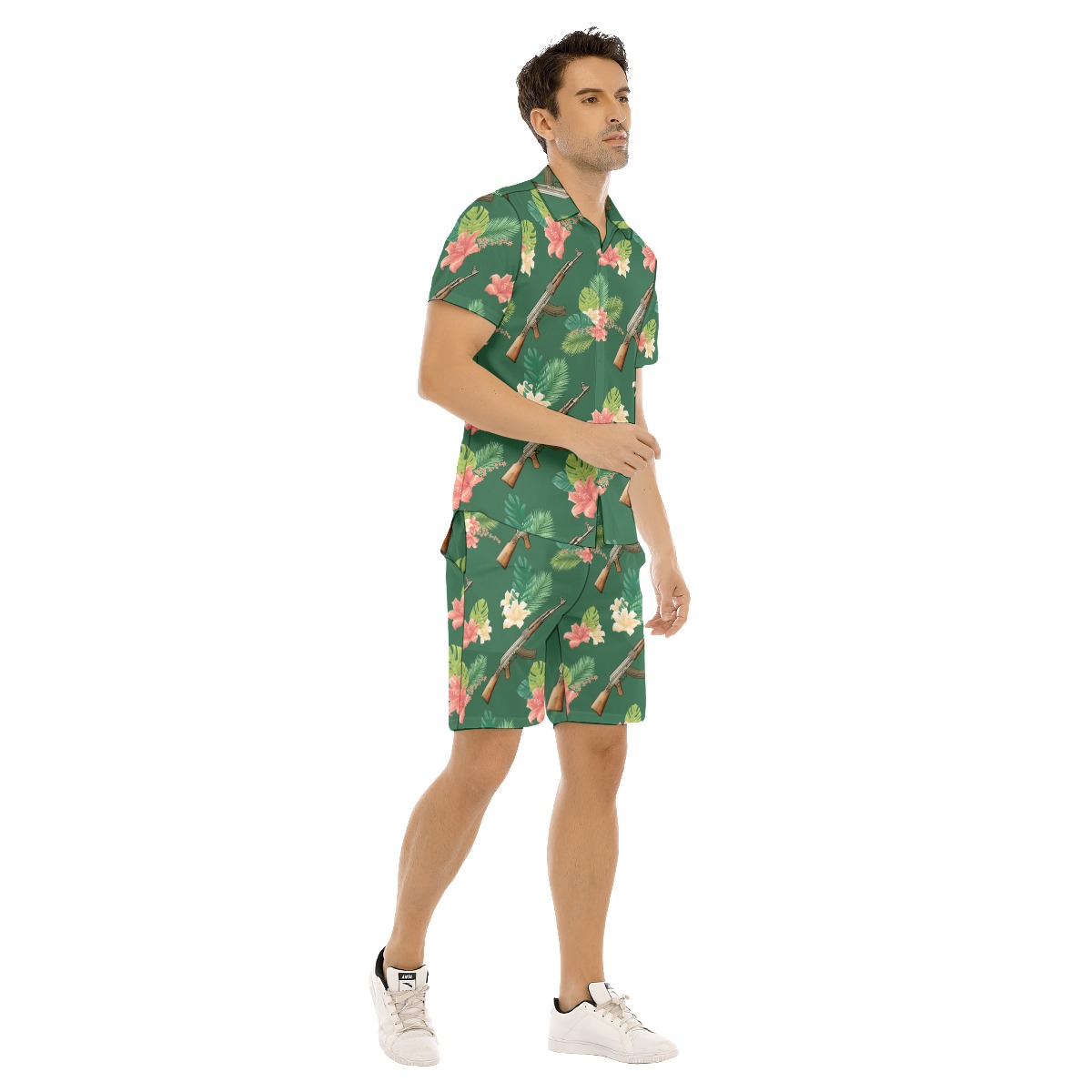 Tactical Gun Matching Hawaiian Set For Men