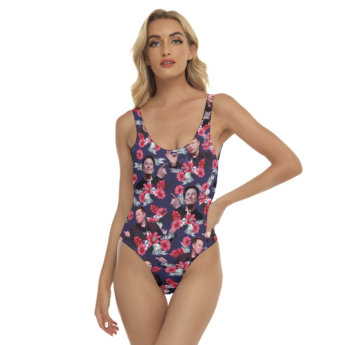 Elon Musk Hawaiian Swimsuit For Women - variant image 1