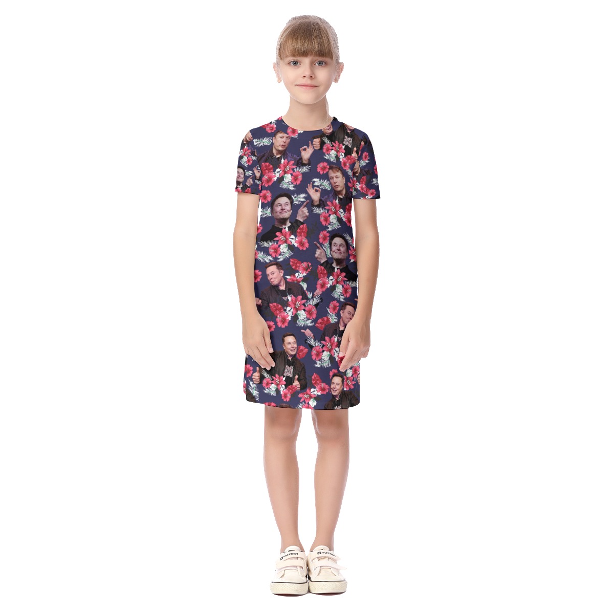 Elon Musk Floral Dress For Kids - variant image 1