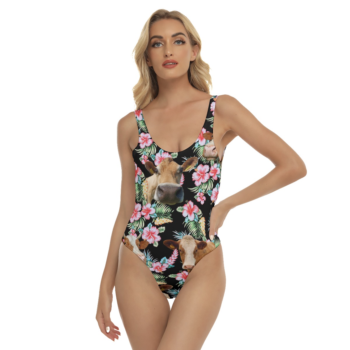 Funny Cow Hawaiian Swimsuit - variant image 1