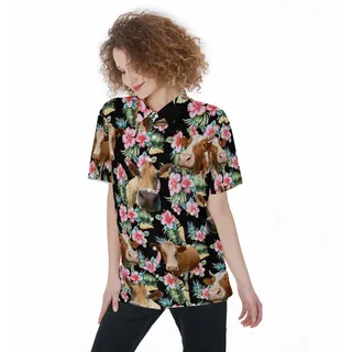Funny Cow Hawaiian Shirt For Women