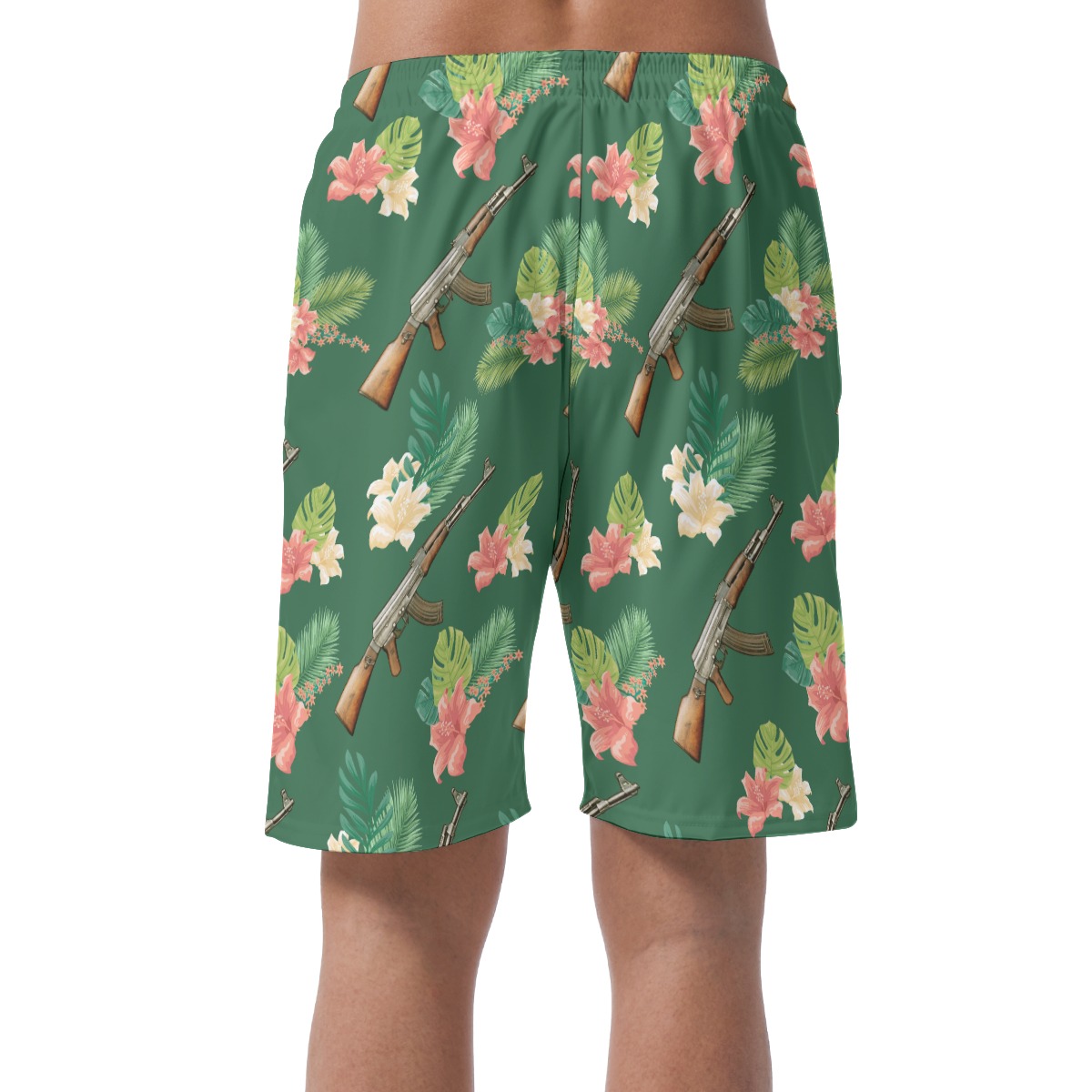 Funny Gun Hawaiian Men Shorts For Vacation