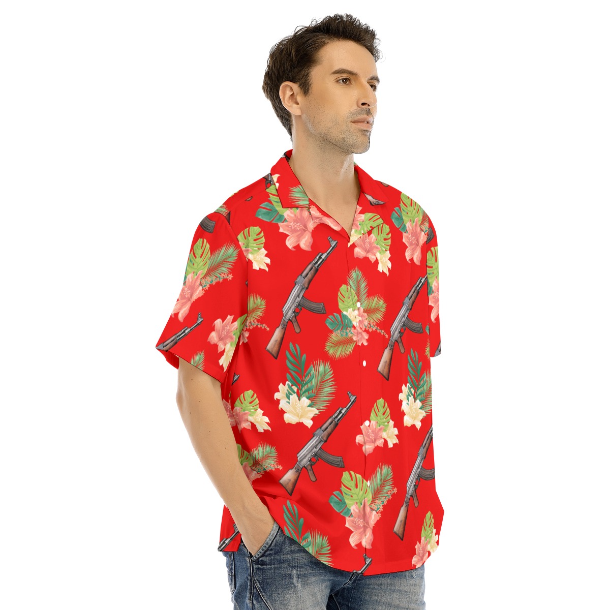 AK18 Gun Hawaiian Shirt For Men