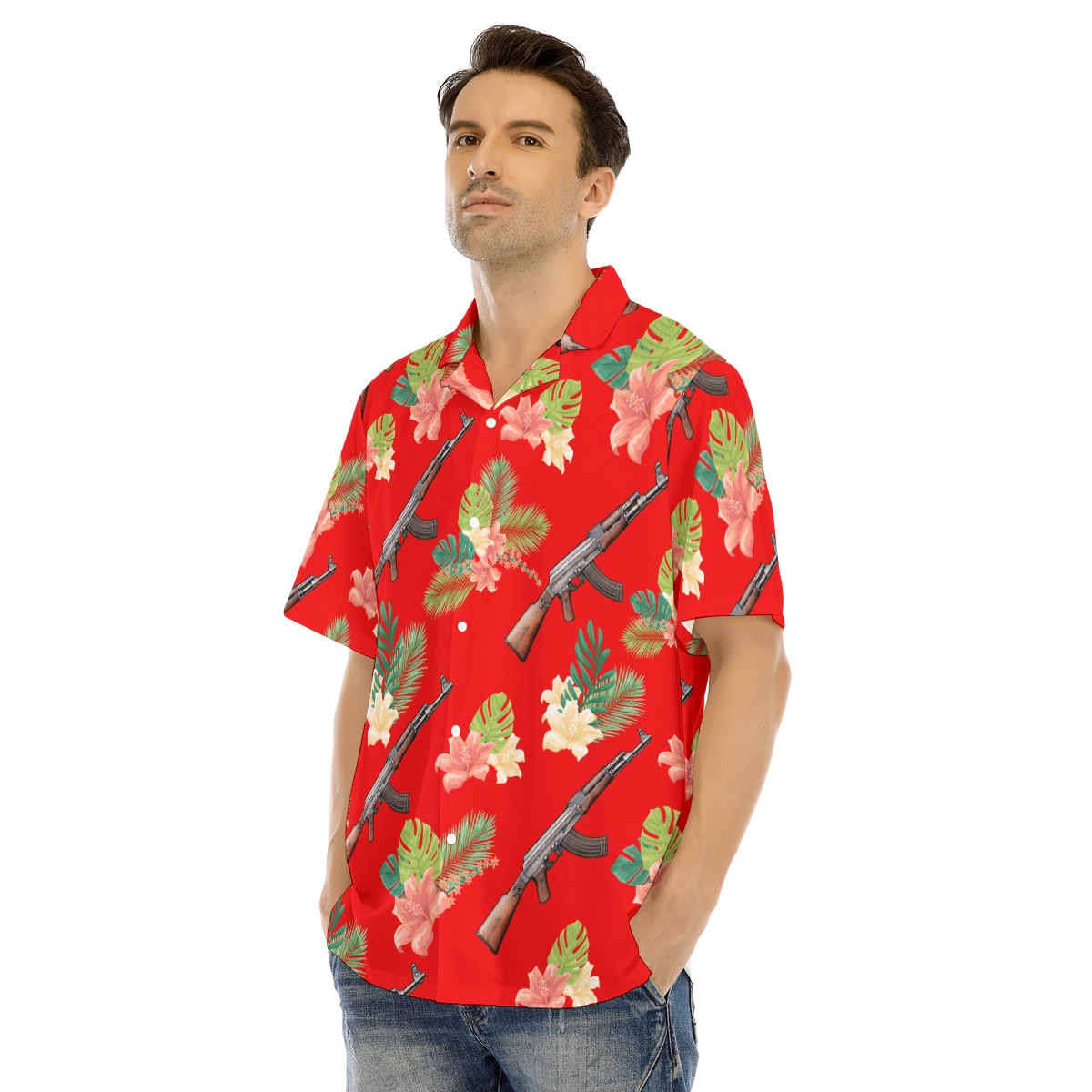 AK18 Gun Hawaiian Shirt For Men