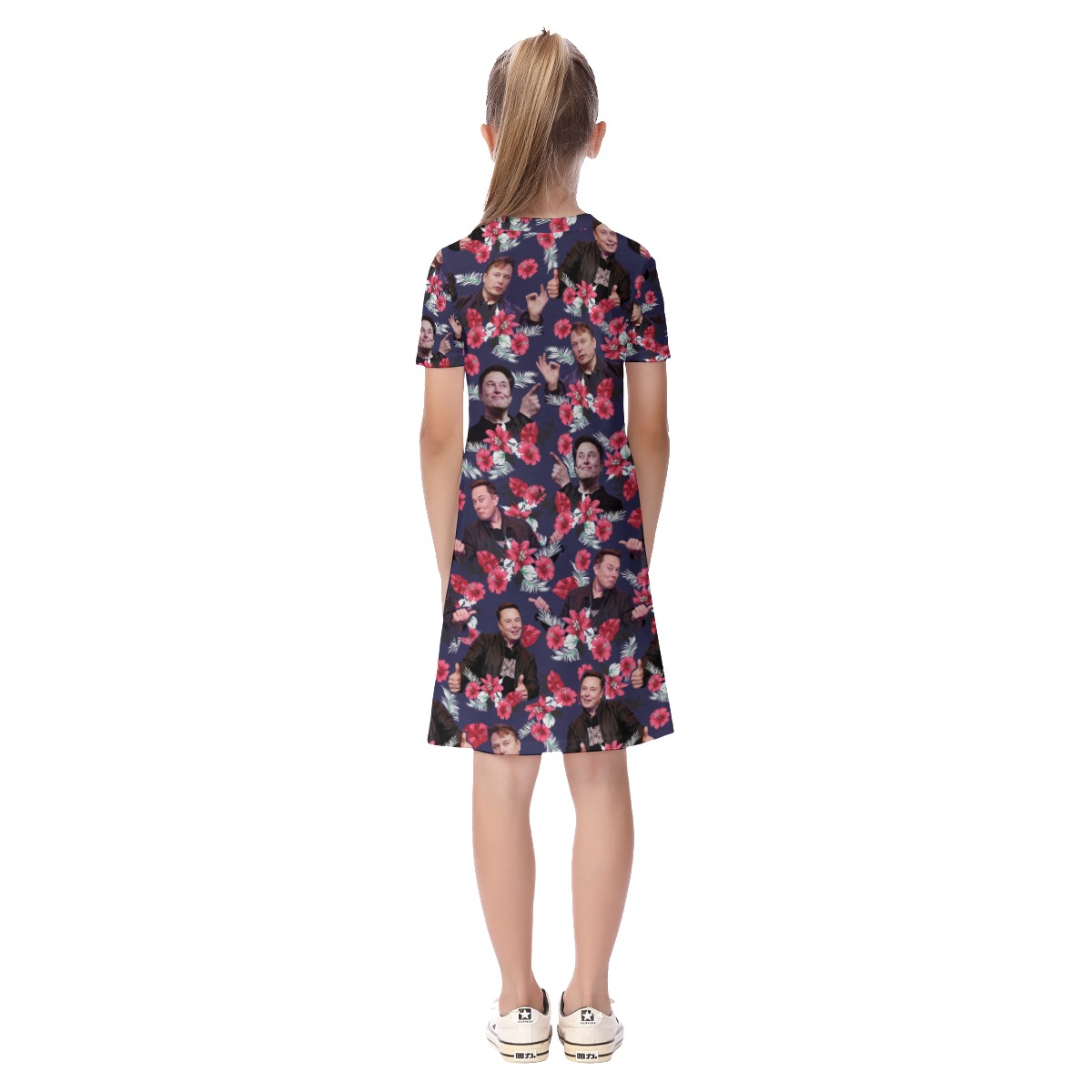 Elon Musk Floral Dress For Kids