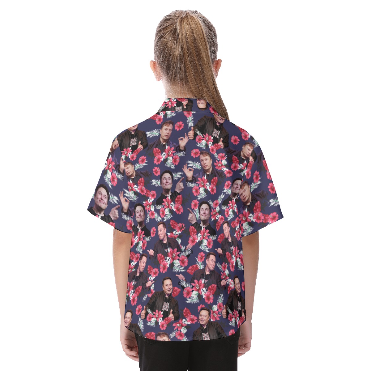 Elon Musk Kid's Hawaiian Shirt