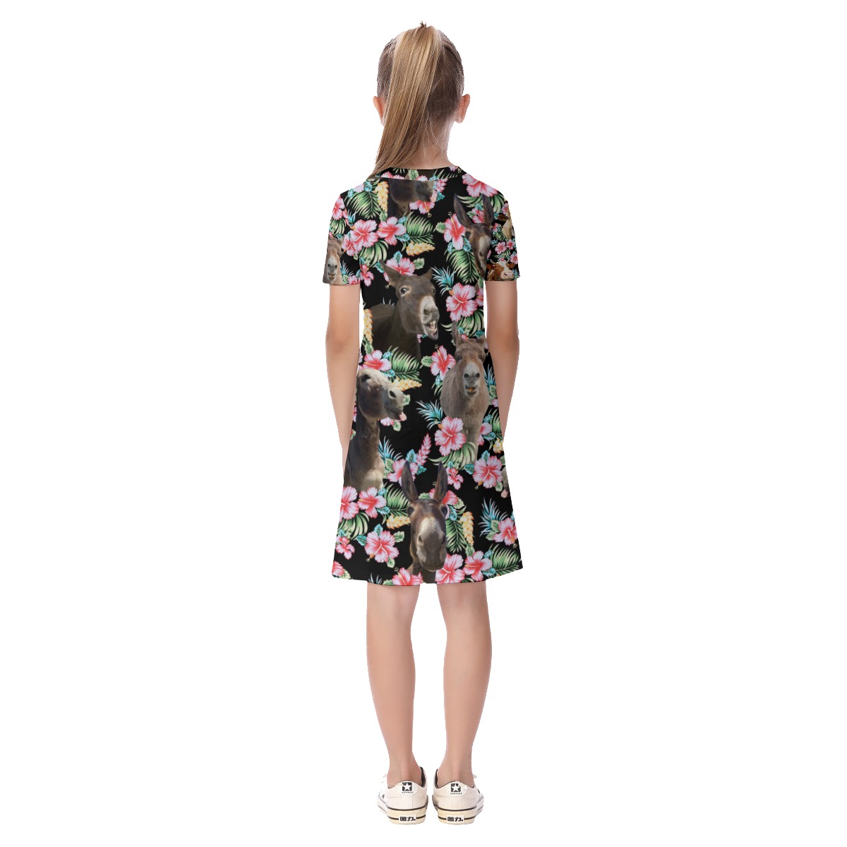 Donkey Floral Aloha Dress For Kids
