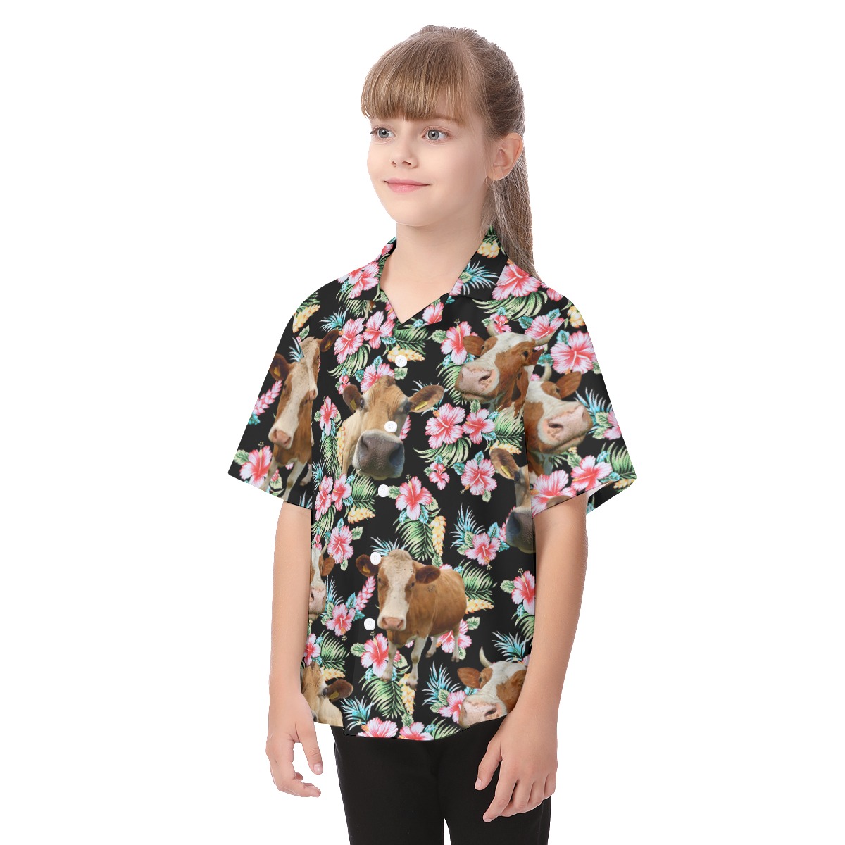 Cute Cow Beach Shirt For Kids
